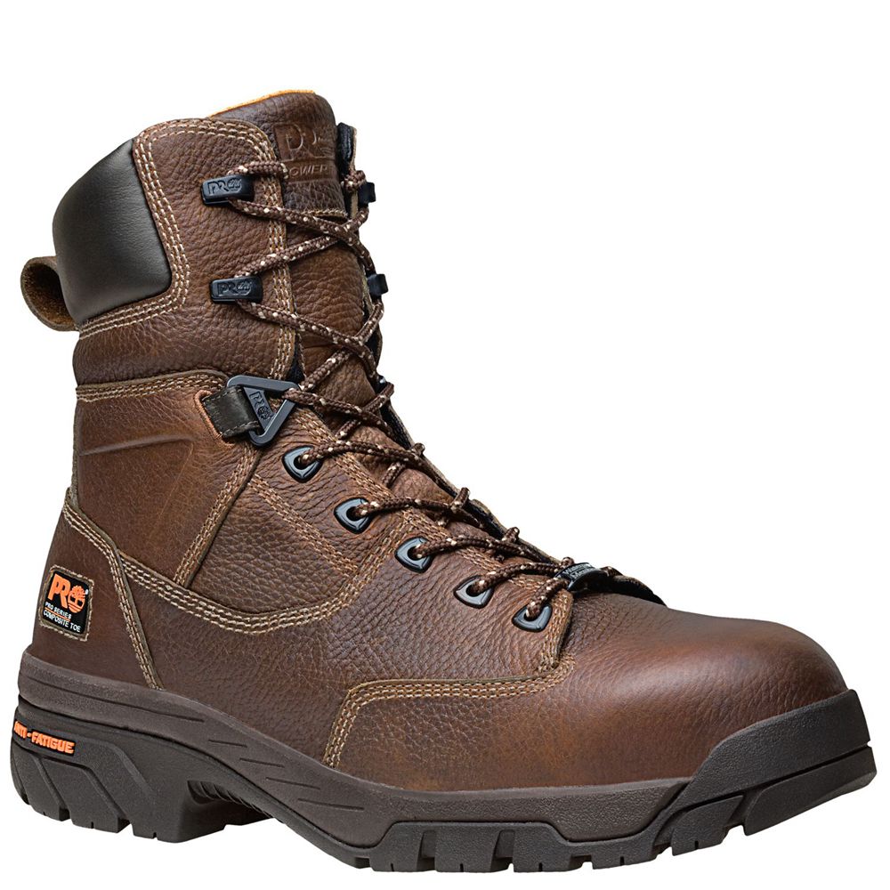 Botas de Trabajo Timberland Hombre Pro® Helix 8\" Comp Toe Marrones - Chile ISF-081759